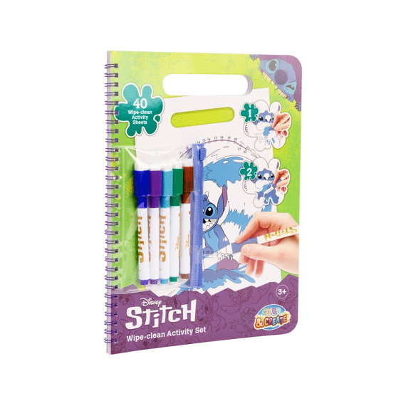 Stitch Wipe-clean Activity Set