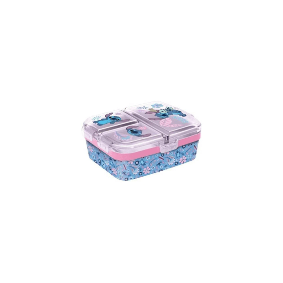 Stitch Multi Compartment Lunchbox - Pink Jungle