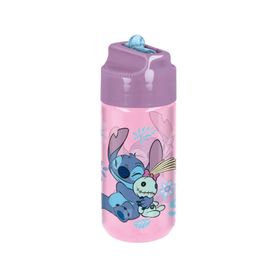 Stitch Tritan Waterfles 430ml - Pink Jungle