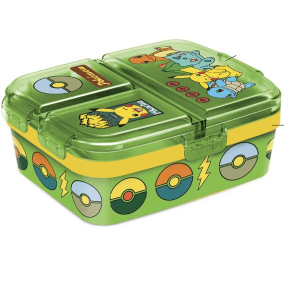 Pokemon Multi Compartment Lunchbox - Green Forest