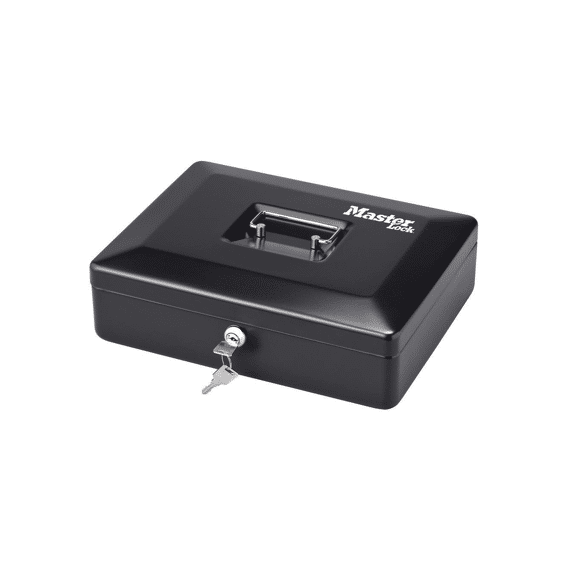 Masterlock Geldkistje Medium  Staal 2 Sleutels Uitneembare 8 Vakken Zwart