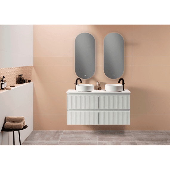Thys Onderkast Solo Manhattan Witlak Glans Groef 2 Schuiven 120 Cm
