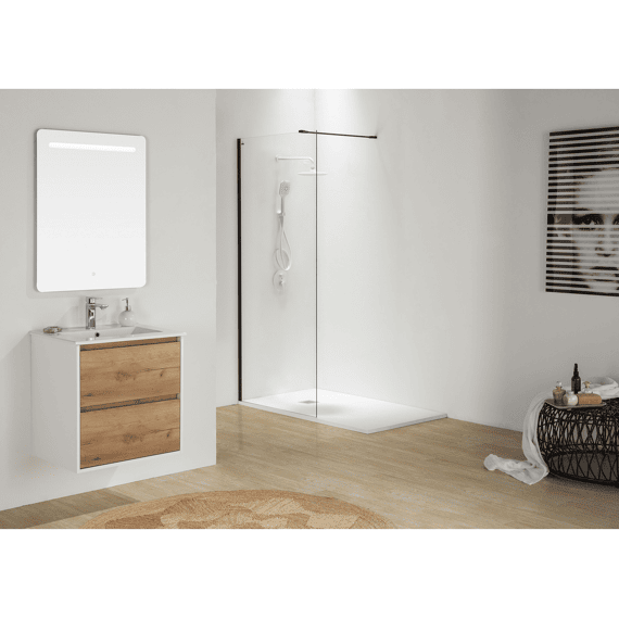 Thys Onderkast Solo Melanie Eik/wit Mat 2 Schuiven 60 Cm