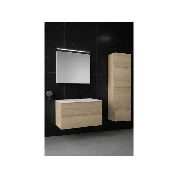 Thys Onderkast  Trendline Eik Horizontaal, Real Wood Natuur Style 100 Cm Glijst Hout