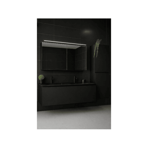 Thys Kolomkast Trendline Horizontaal Eik  Real Wood Black 40x160 Cm Glijst Hout