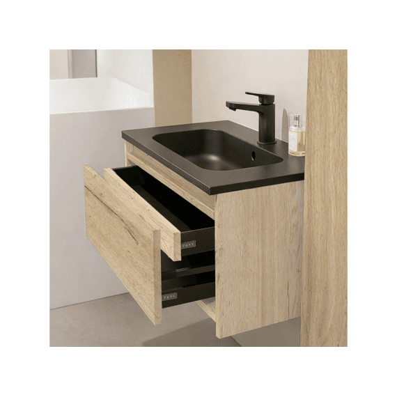 Thys Onderkast  Trendline Eik Horizontaal, Real Wood Natuur Luxe 80 Cm Glijst Hout