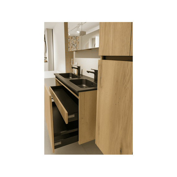 Thys Onderkast  Trendline Eik Horizontaal, Real Wood Natuur Luxe 140 Cm Glijst Hout