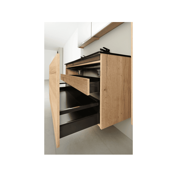 Thys Onderkast  Trendline Eik Horizontaal, Real Wood Natuur Luxe 140 Cm Glijst Hout