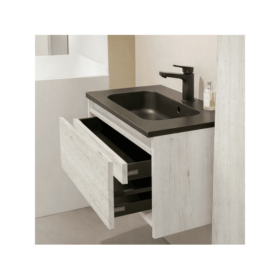 Thys Onderkast  Trendline Eik Horizontaal, Real Wood Grijs Luxe 100 Cm Glijst Hout