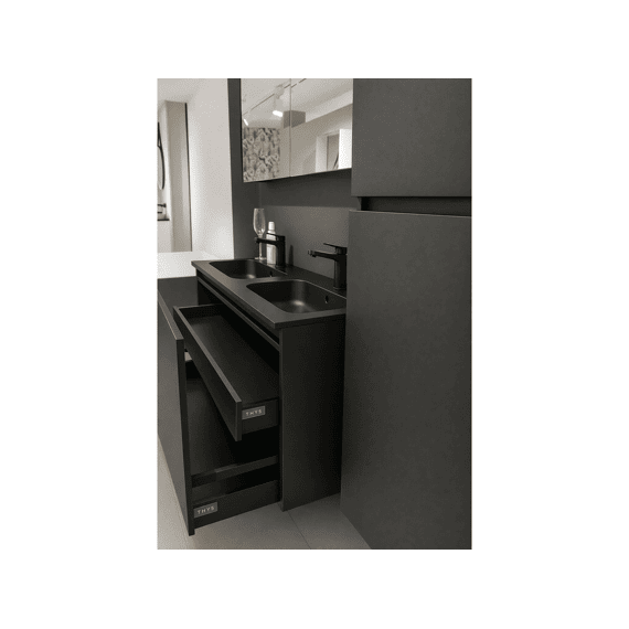 Thys Onderkast  Trendline Black Mat Luxe 160 Cm Glijst Hout