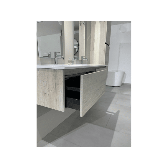 Thys Onderkast  Trendline Eik Horizontaal, Real Wood Grijs Slim 34 Cm X 160 Cm Glijst Hout