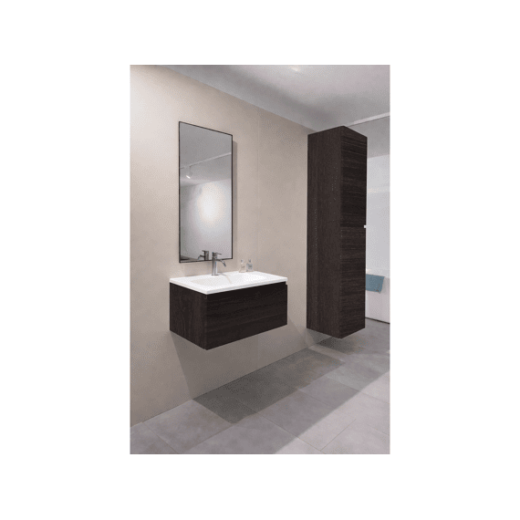 Thys Onderkast  Trendline Eik Horizontaal, Real Wood Black Slim 34 Cm X 80 Cm Glijst Hout