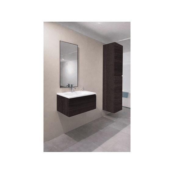 Thys Onderkast  Trendline Eik Horizontaal, Real Wood Black Slim 34 Cm X 100 Cm Glijst Hout