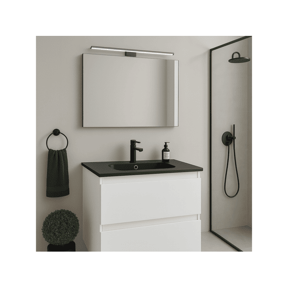 Thys Polybeton Lavabo  Mat Zwart Romee 61x46cm