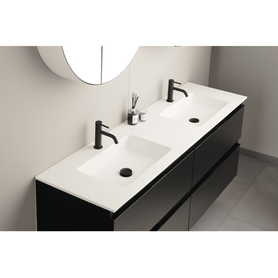 Thys Solid Surface Qube Lavabo  121x46cm Links