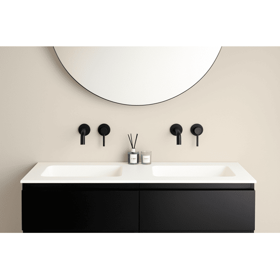 Thys Solid Surface Qube Lavabo  121x46cm Rechts