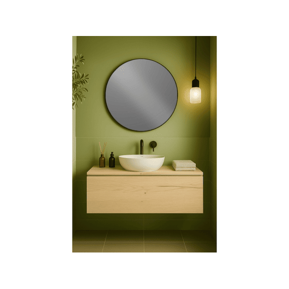 Thys June Spiegel Rond 80cm Zwart