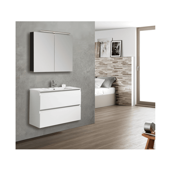 Thys Spiegelkast Homeline Palermo Zwart 60x70x14cm