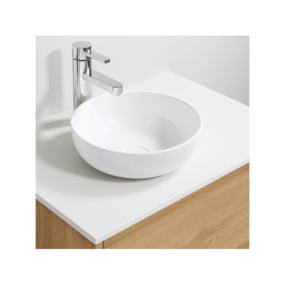 Thys Opzet Lavabo  Deff Keramiek Rond Glanzend Wit