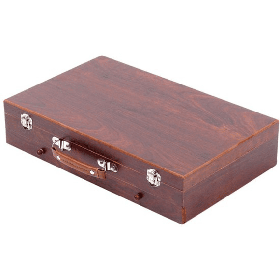 Schilder- En Tekenset In Houten Koffer