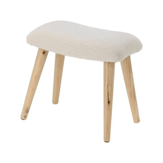 Kruk 40x28cm Wit Boucle