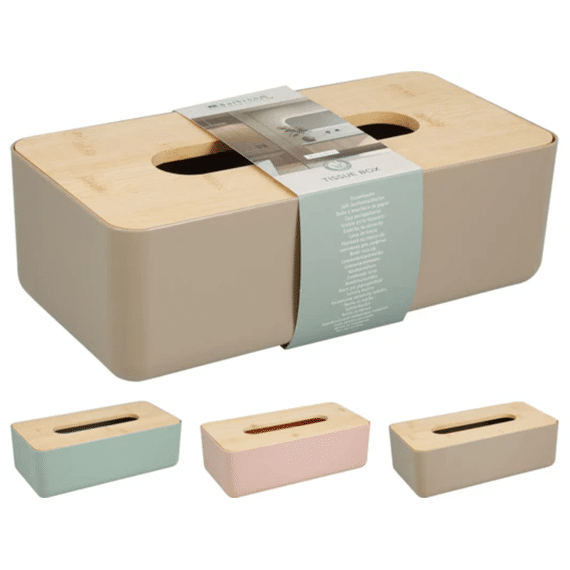 Tissuehouder Ps 26x13x8cm 3 assortiment