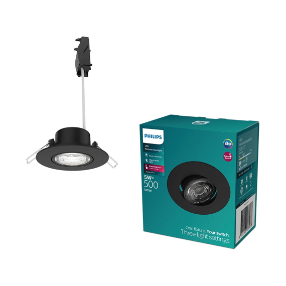 Philips Cilantro 3-Step Dimbaar 070 5w 27k Zwart
