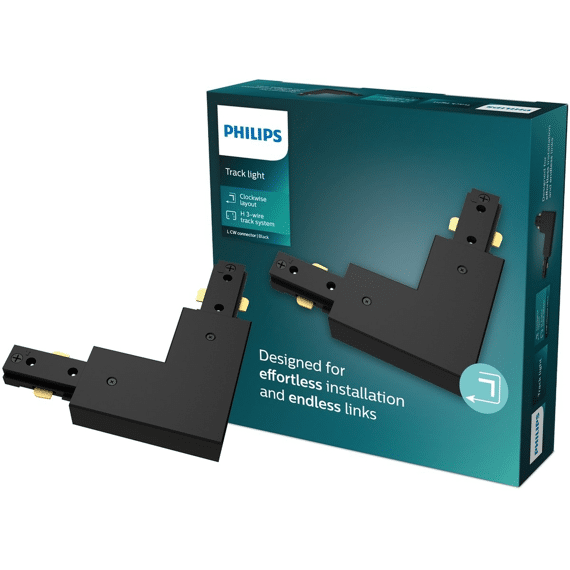 Philips Easylink L-aansluiting Met De Klok Mee Zwart