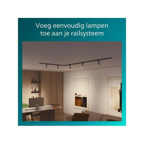 Philips Easylink L-aansluiting Met De Klok Mee Zwart