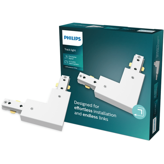Philips Easylink L-aansluiting Met De Klok Mee Wit