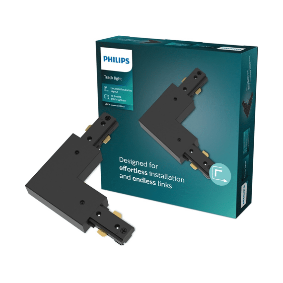 Philips Easylink L-aansluiting Tegen De Klok In Zwart