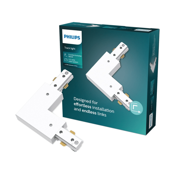 Philips Easylink L-aansluiting Tegen De Klok In Wit