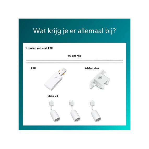 Philips Easylink Shea Spot 3x5w Wit Starters-Kit