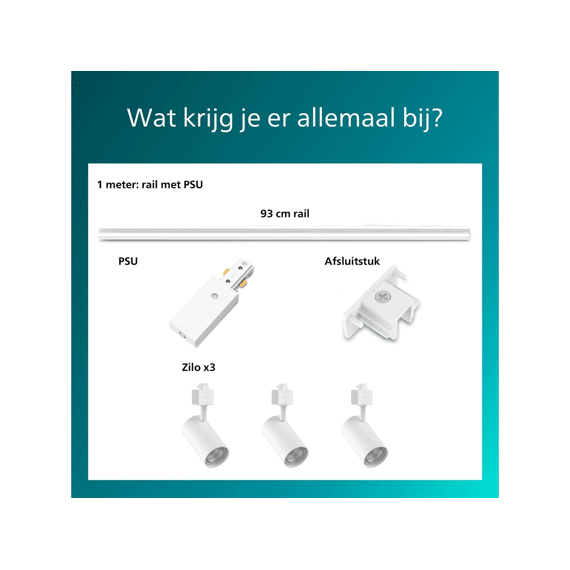 Philips Easylink Zilo Spot 3x5w Wit Kit