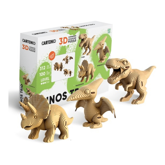 Cartonic 3d Puzzel Trio Dinos