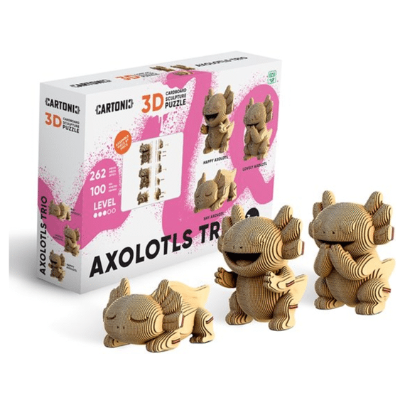 Cartonic 3d Puzzel Trio Axolotl