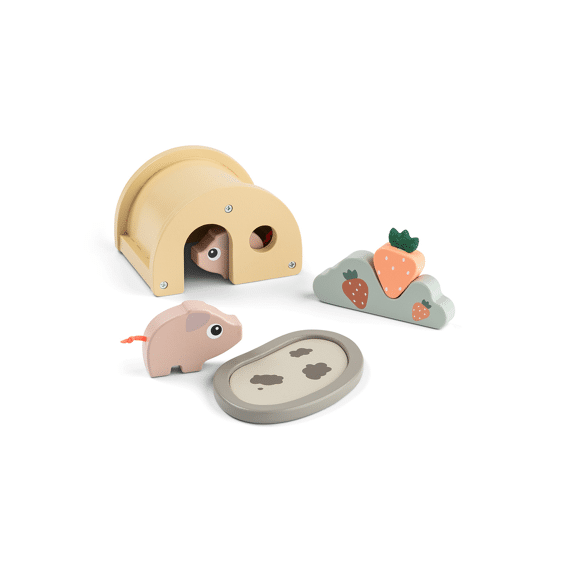 Done By Deer Tiny Farm Play Set Pigee Colour Mix