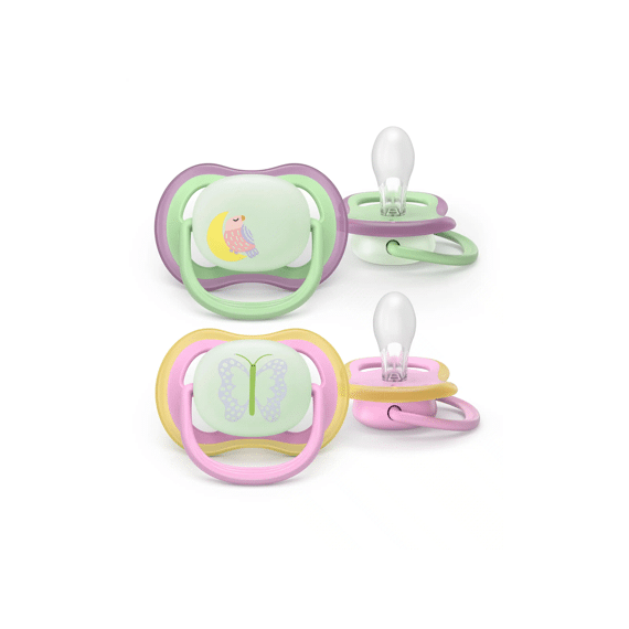 Avent Fopspeen +6m Air Night Vogel/vlinder