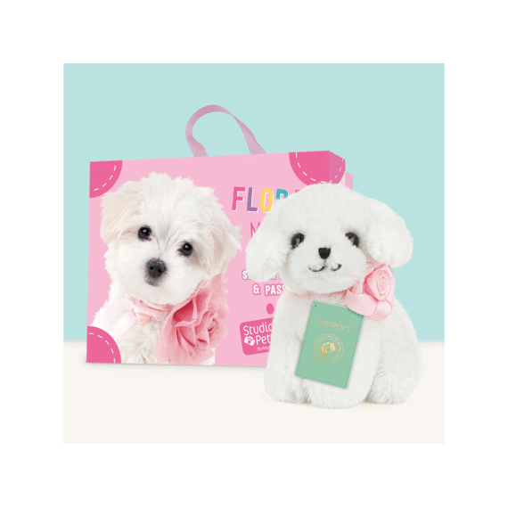 Studio Pets Mini Pluche Maltezer Puppy Flora 8cm