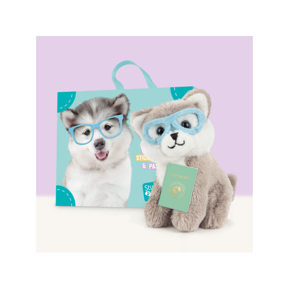 Studio Pets Mini Pluche Alaska Malamute Puppy Wolfie 8cm