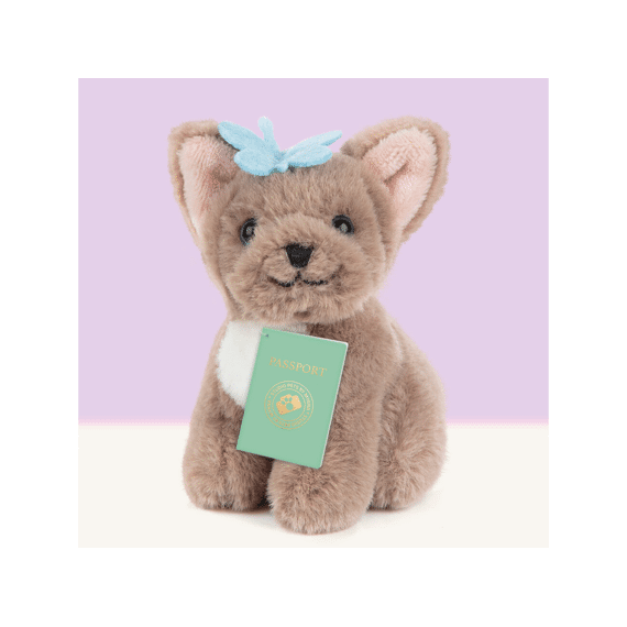 Studio Pets Mini Pluche Franse Bulldog Puppy Bibi 8cm