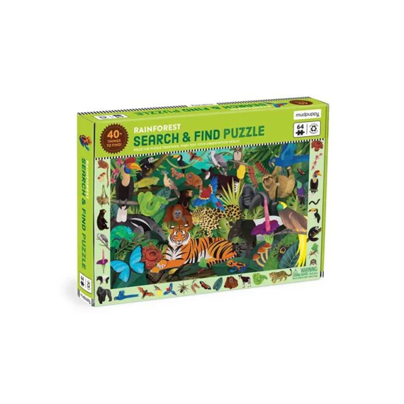Mudpuppy Puzzel Zoek En Vind 64st Regenwoud