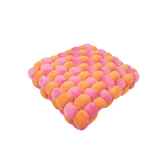 Kussen Velvet Vibe 40x40x9.5cm Oranje/roze