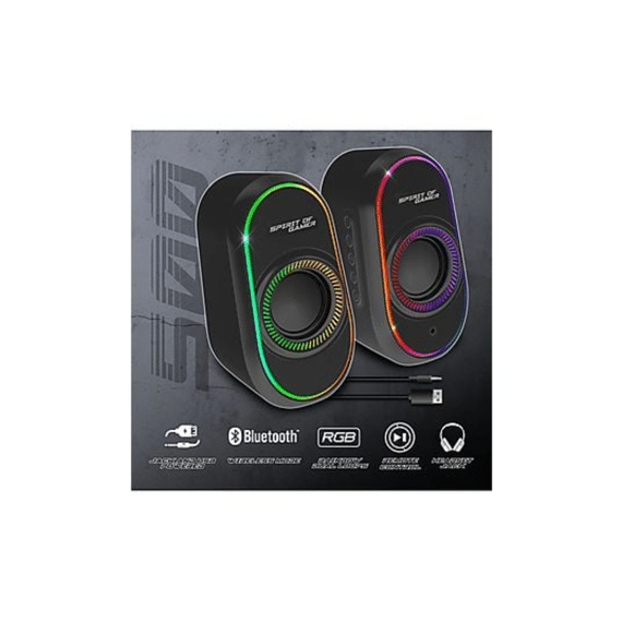 Spirit Of Gamer Bluetooth Speaker Pc Fanatic 500 Stereo Sound Rgb Zwart