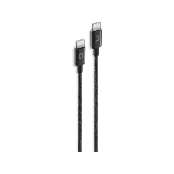 Cellularline Usb-c Kabel Braided 1.5m Gevlochten Versterkt Zwart