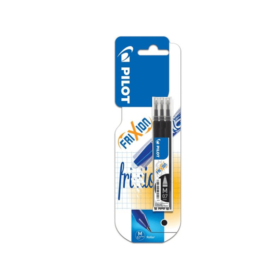 Pilot Frixion Vullingen 07 3st Blauwzwart Op Blister