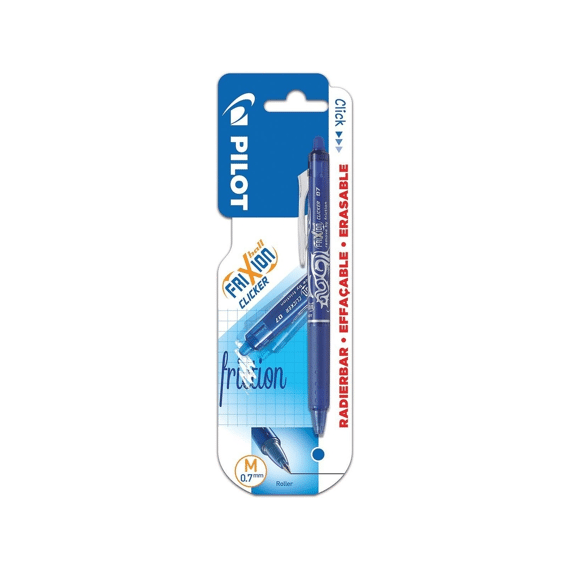 Pilot Frixion Ball Clicker 07 Blauw Op Blister