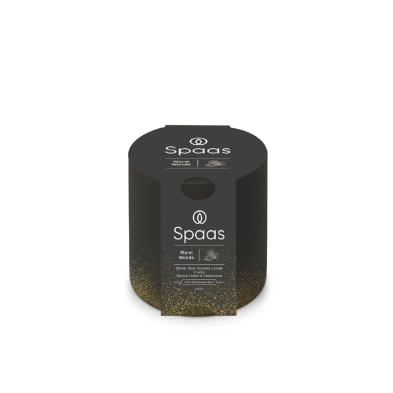 Spaas Winter Glow Geurkaars 2-wiek 55u - Warm Woods