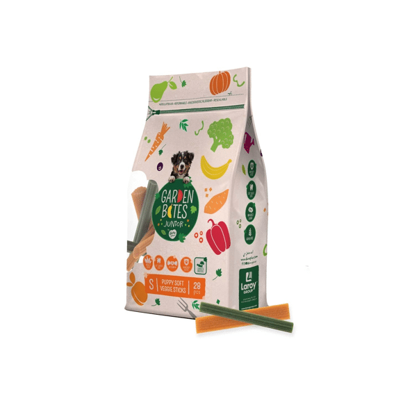 Garden Bites Puppy Soft Veggie Sticks S-8cm-28st-210g Meerkleurig