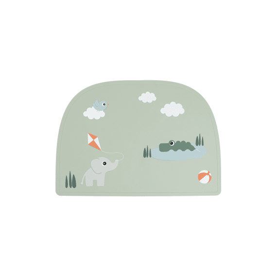 Done By Deer Silicone Placemat Playground Green
